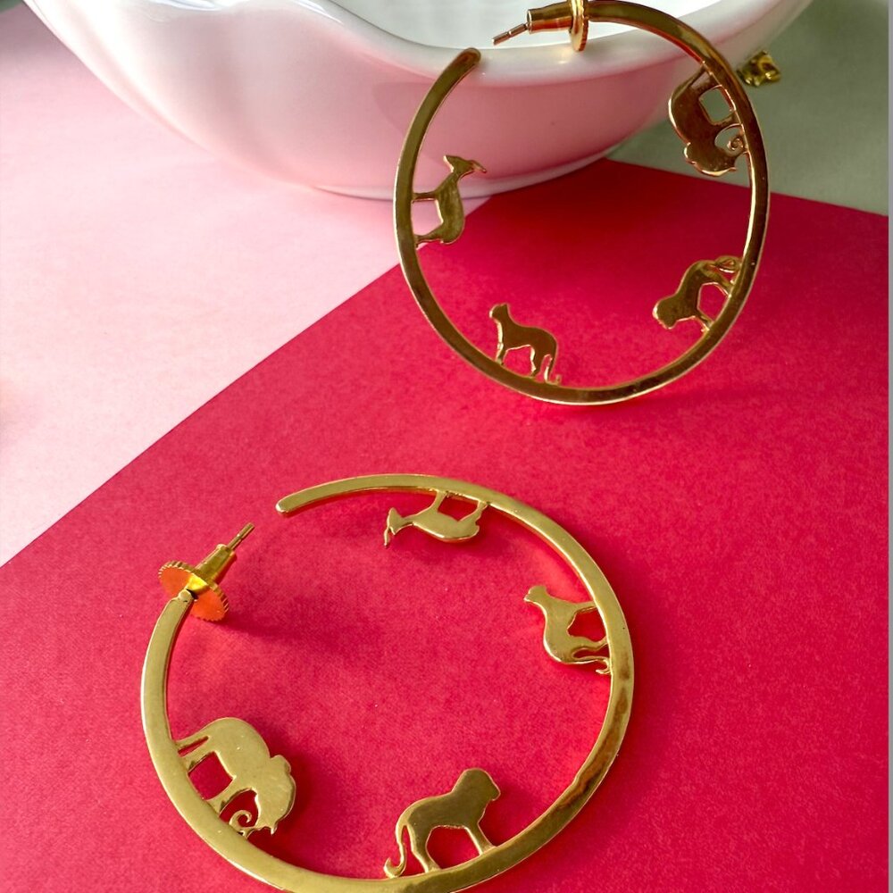 Wild Serengeti Gold Hoops